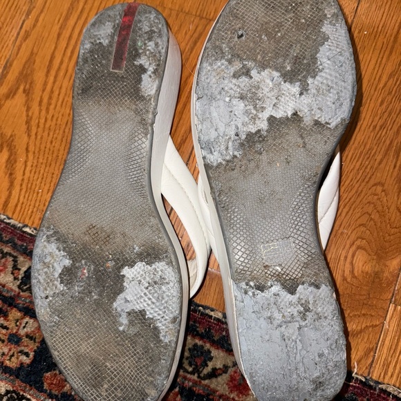 Prada White Leather Flats - Picture 6 of 7